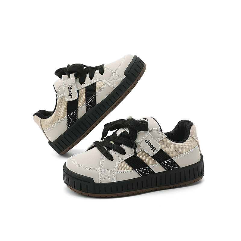 Детские кроссовки для скейтбординга Kids Low-top White Jeep, цвет Panda White — фото 3