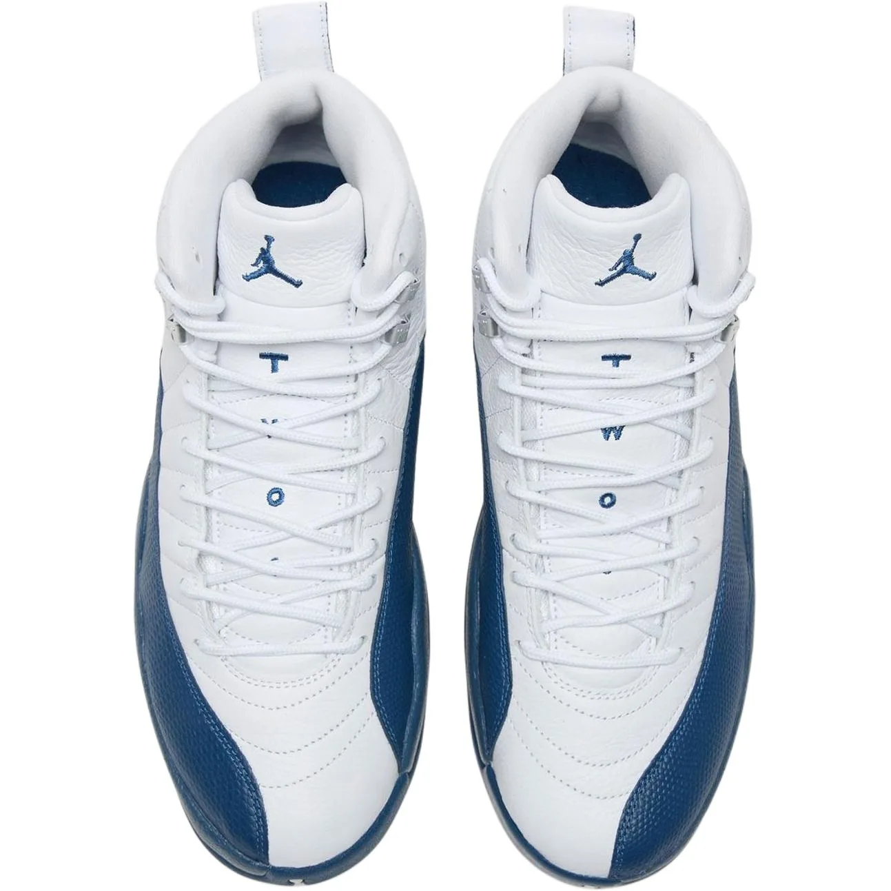 Jordan Air 12 Abrasion Resistant Low top детские баскетбольные кроссовки White/French Blue/Metallic Silver/Team Red — фото 4