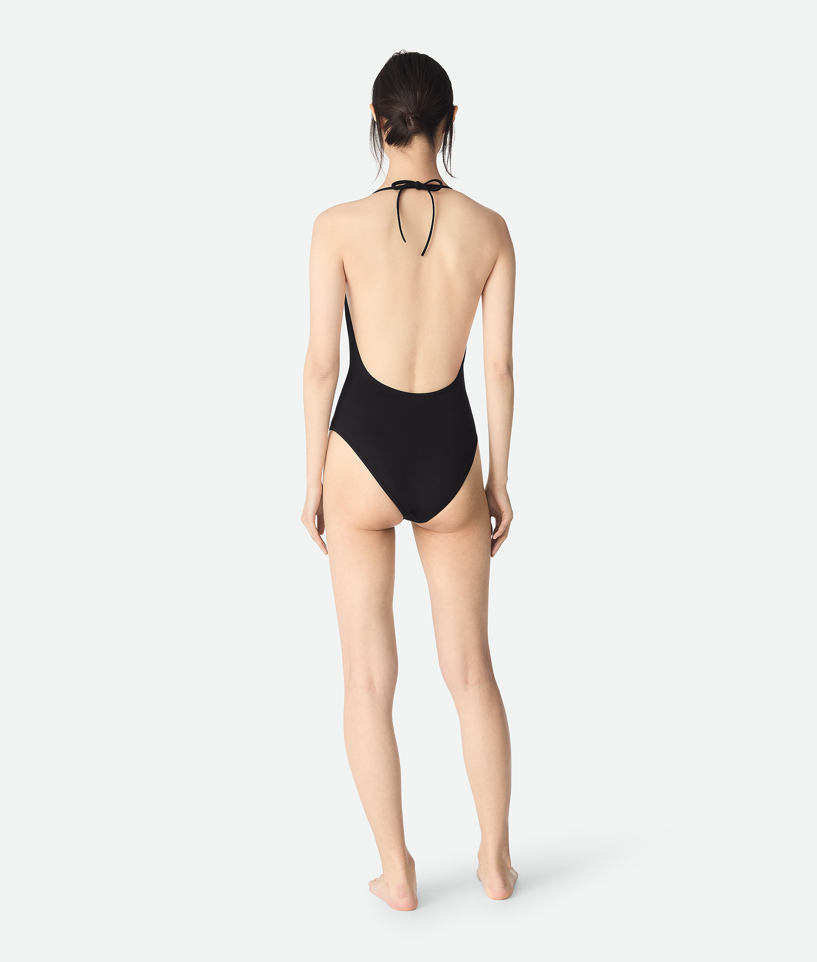 Stretch nylon swimsuit BOTTEGA VENETA, черный — фото 3