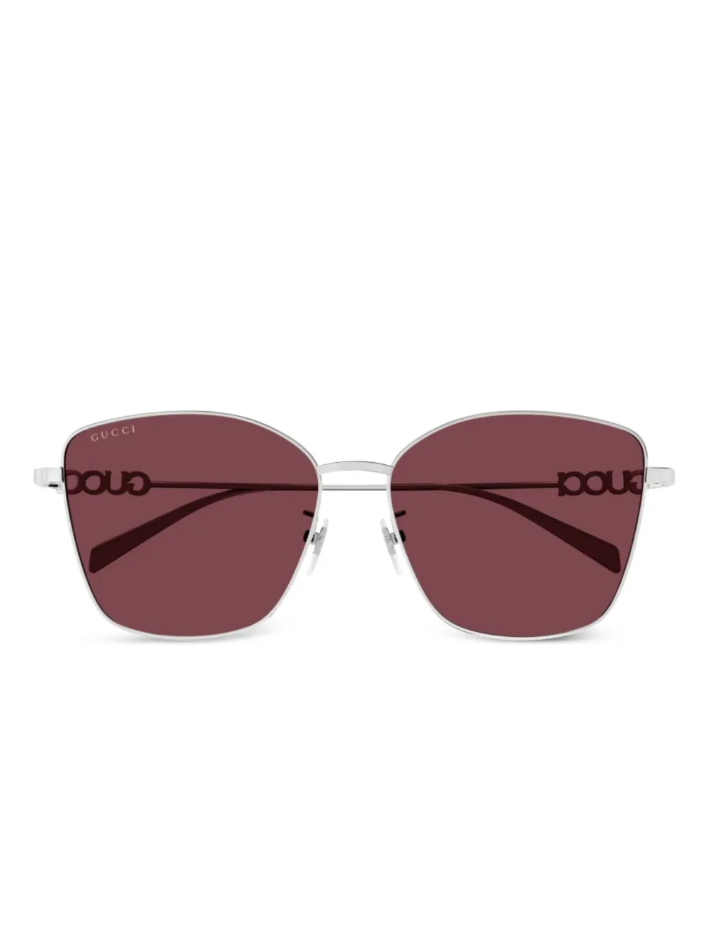 

Солнцезащитные очки Butterfly Gucci Eyewear, серебяный