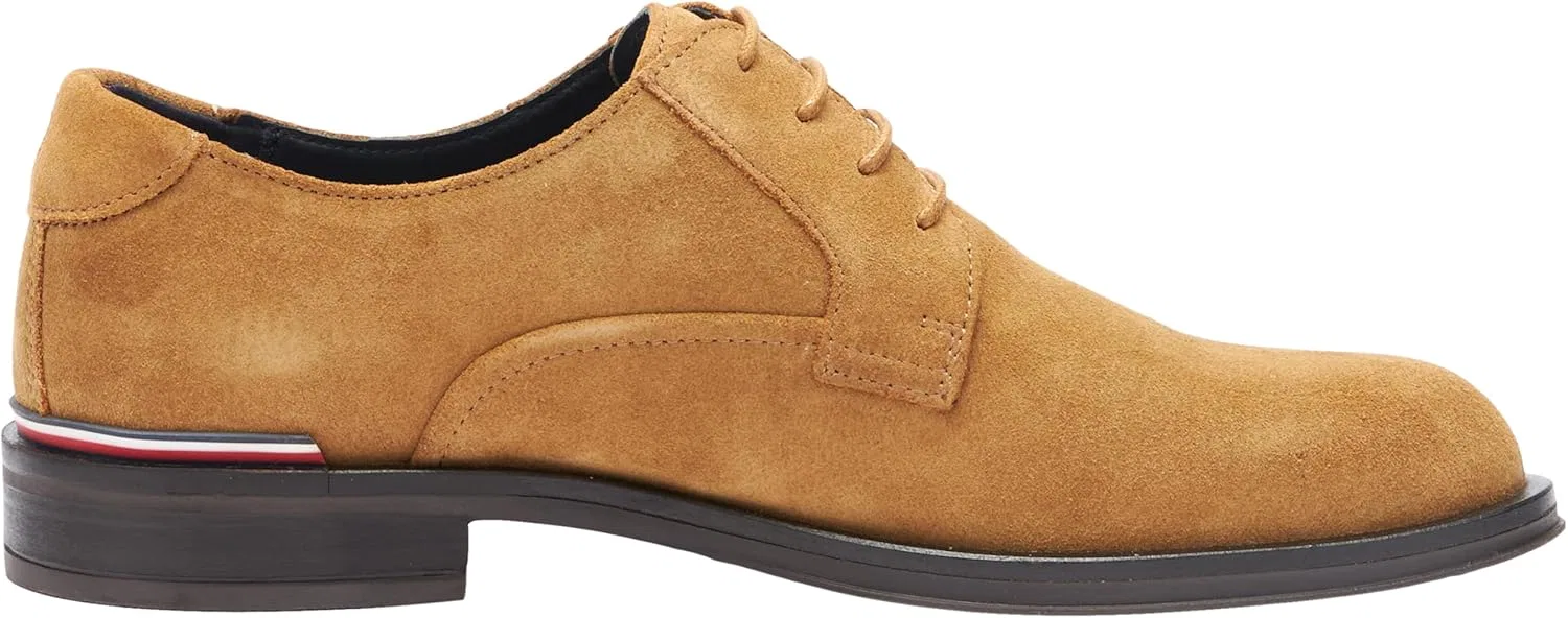Мужские туфли-дерби Tommy Hilfiger из замши с закругленным носком, Brown Sahara — фото 4