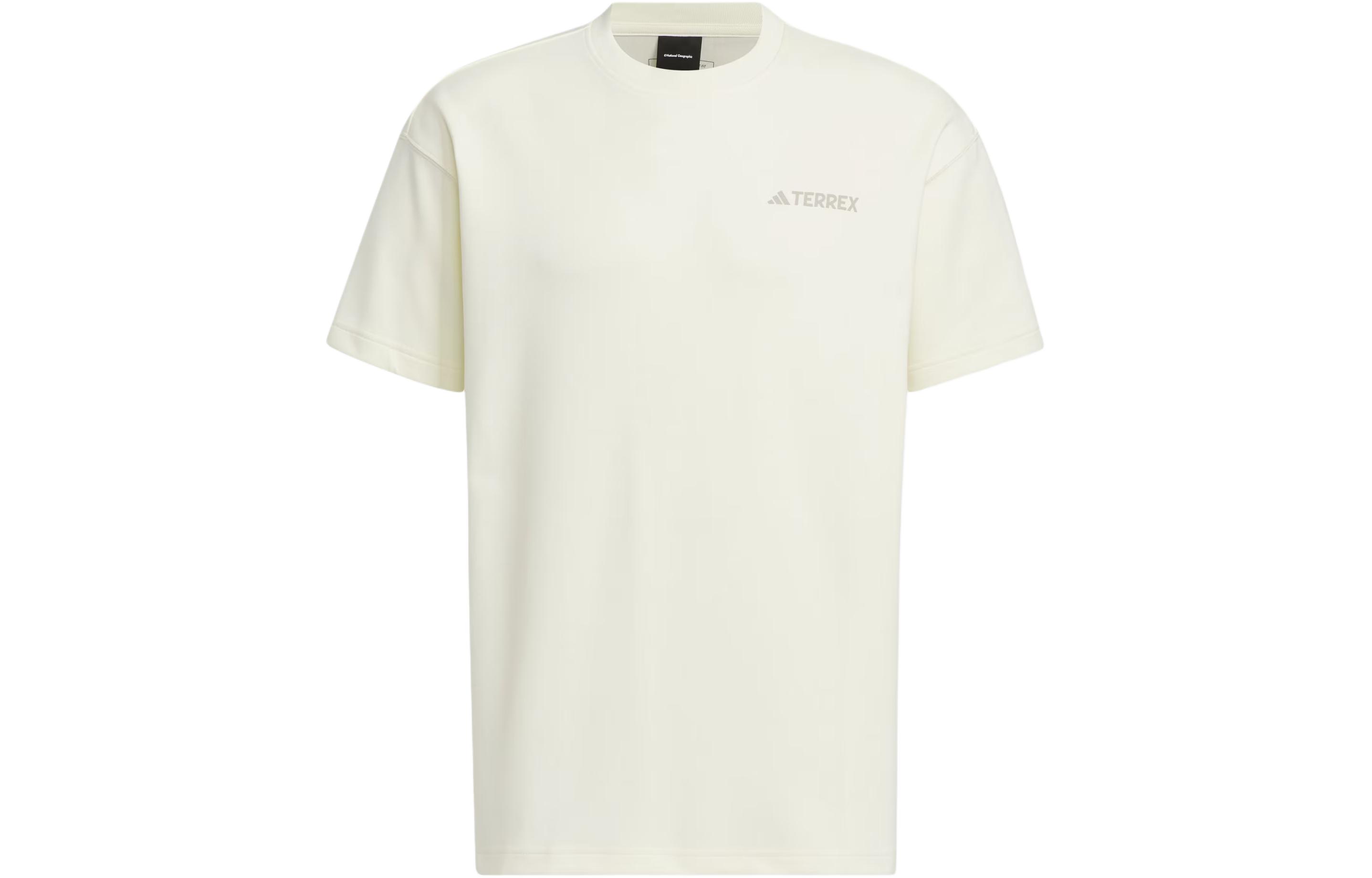 

Футболка National Geographic Aeroready Graphic Adidas, цвет слоновая кость белый