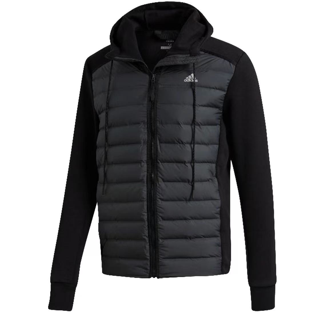 

Adidas Мужская пуховая куртка, черные, с капюшоном, средней ценовой категории, другие