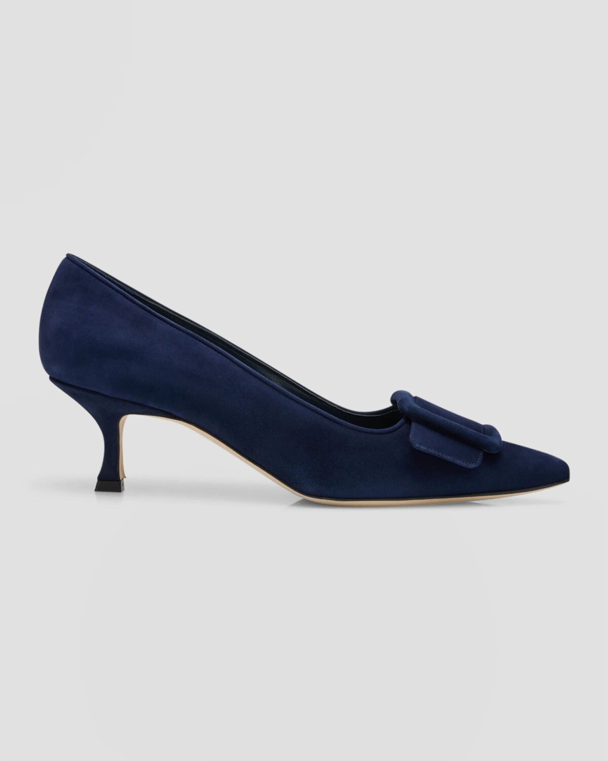 Замшевые туфли Maysale с пряжкой Manolo Blahnik, цвет Navy