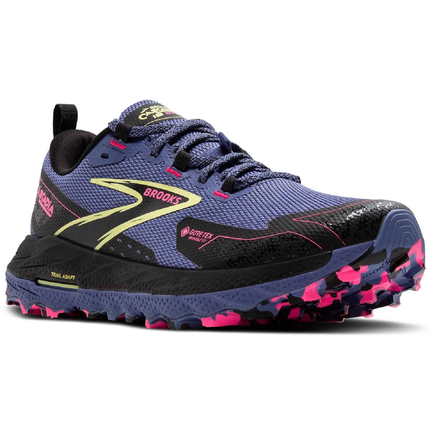 Женские кроссовки Cascadia 18 GTX для трейлраннинга Brooks, Grey Blue/Black/Pink — фото 3