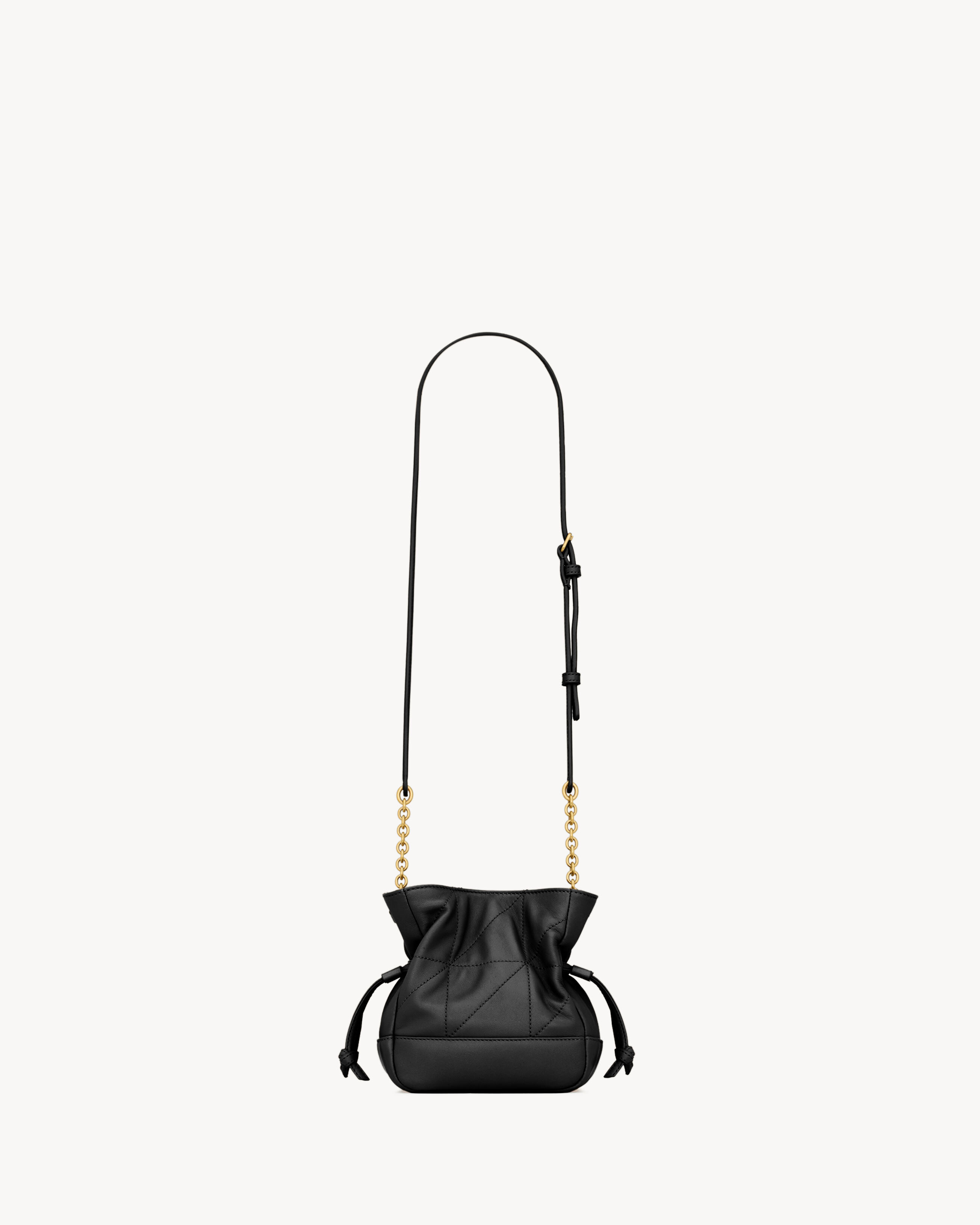 Мини-сумка на плечо JAMIE из ягнячьей кожи Saint Laurent, черный — фото 2
