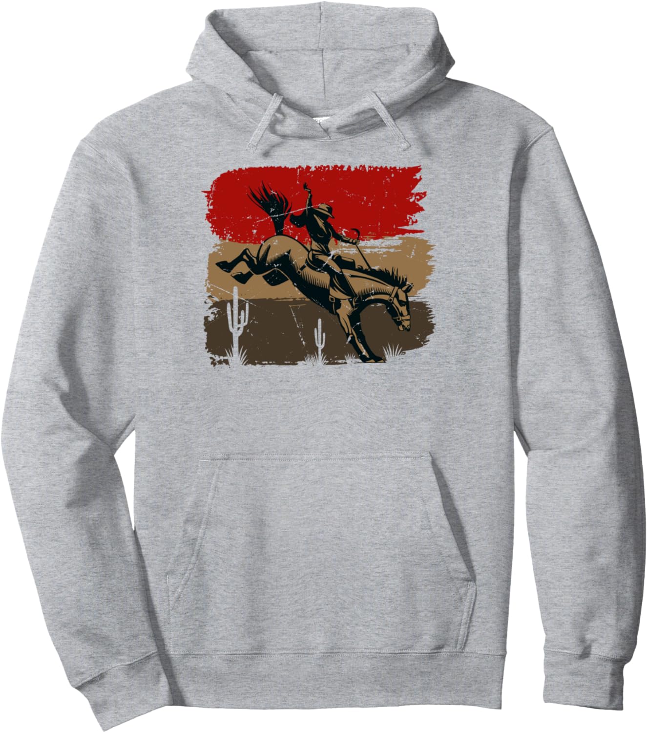

Худи с графическим изображением ковбоя, верховой езды, лошади и родео в западном стиле Cowboy Western Gift Idea Western Riding Horses, серый