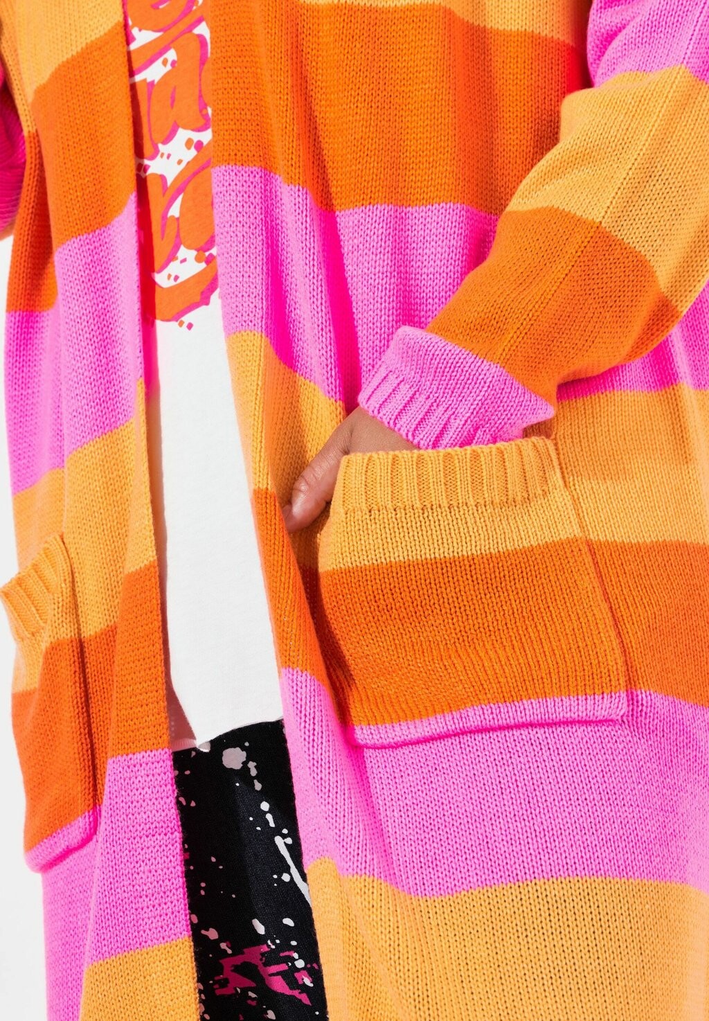 

Кардиган CUT BLOCK STRIPES Angel of Style, оранжевый