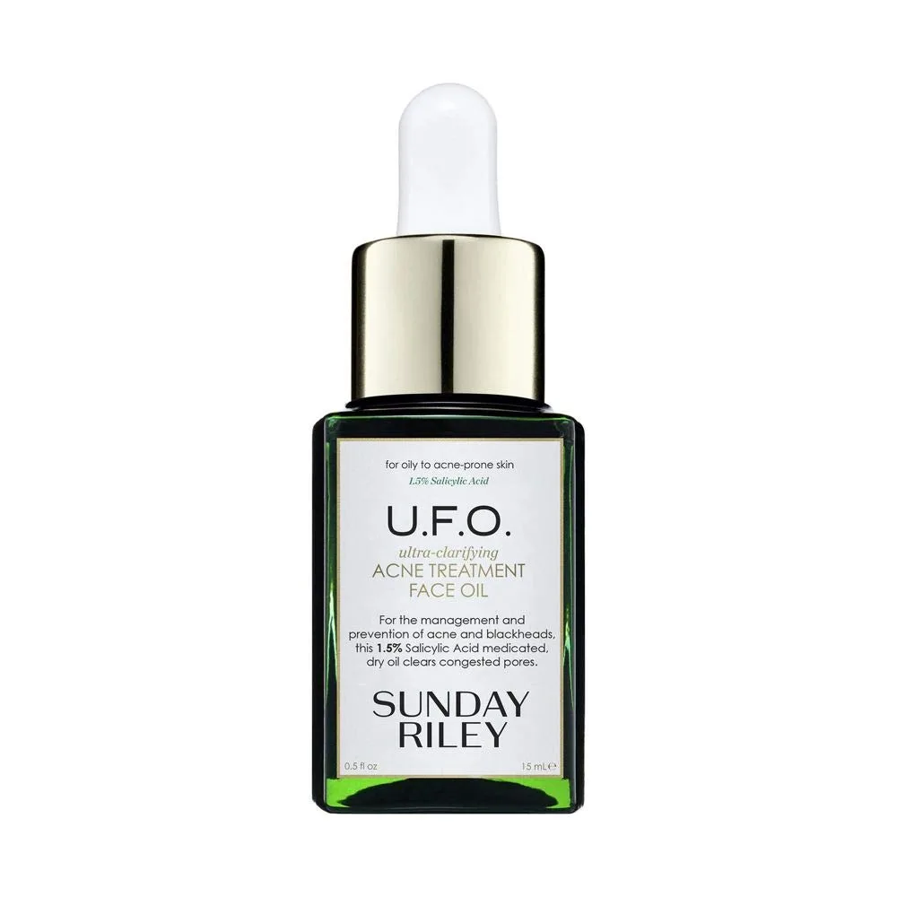 Масло для лица Sunday Riley — Очищающее UFO Ultra-Clarifying с салициловой кислотой и маслом чайного дерева от прыщей (, 14.8 мл