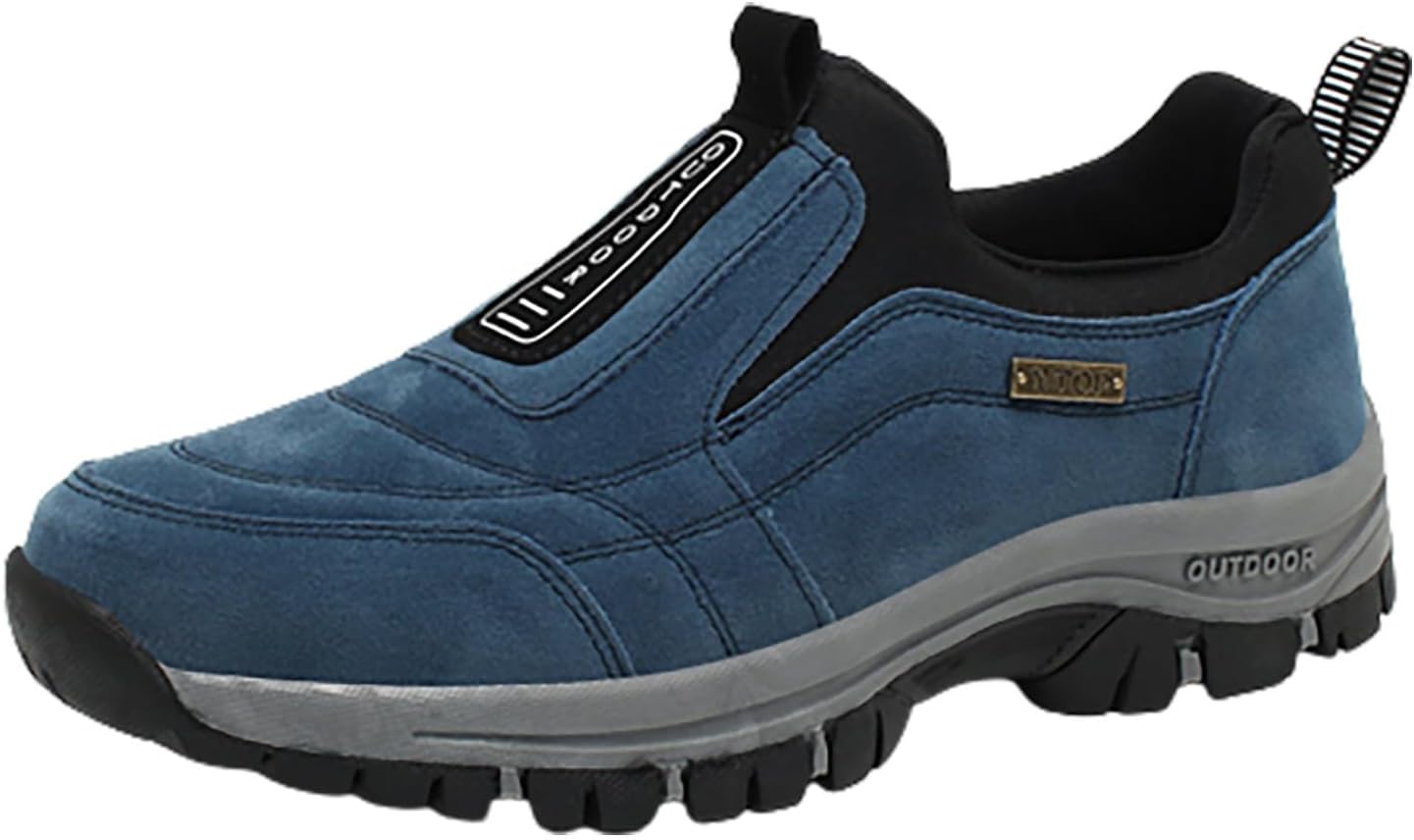 

Мужские кроссовки для ходьбы, мужские беговые туфли, повседневные слипоны, теннисные кроссовки, легкие спортивные обувь для тренировок с мягкой подошвой Iwihmiv, синий