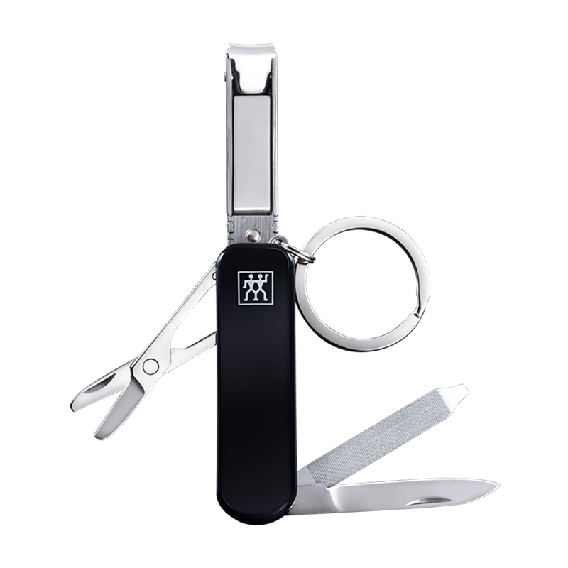 Мультиинструмент ZWILLING Beauty Classic Inox из нержавеющей стали 4 в 1: книпсер + ножницы + пилочка + ножик, черный — фото 4