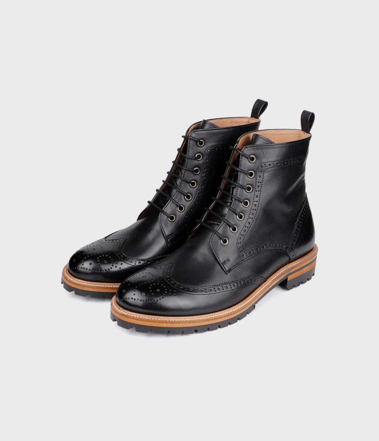 Мужские ботинки Eirene ei006 Wingtip Black — фото 2