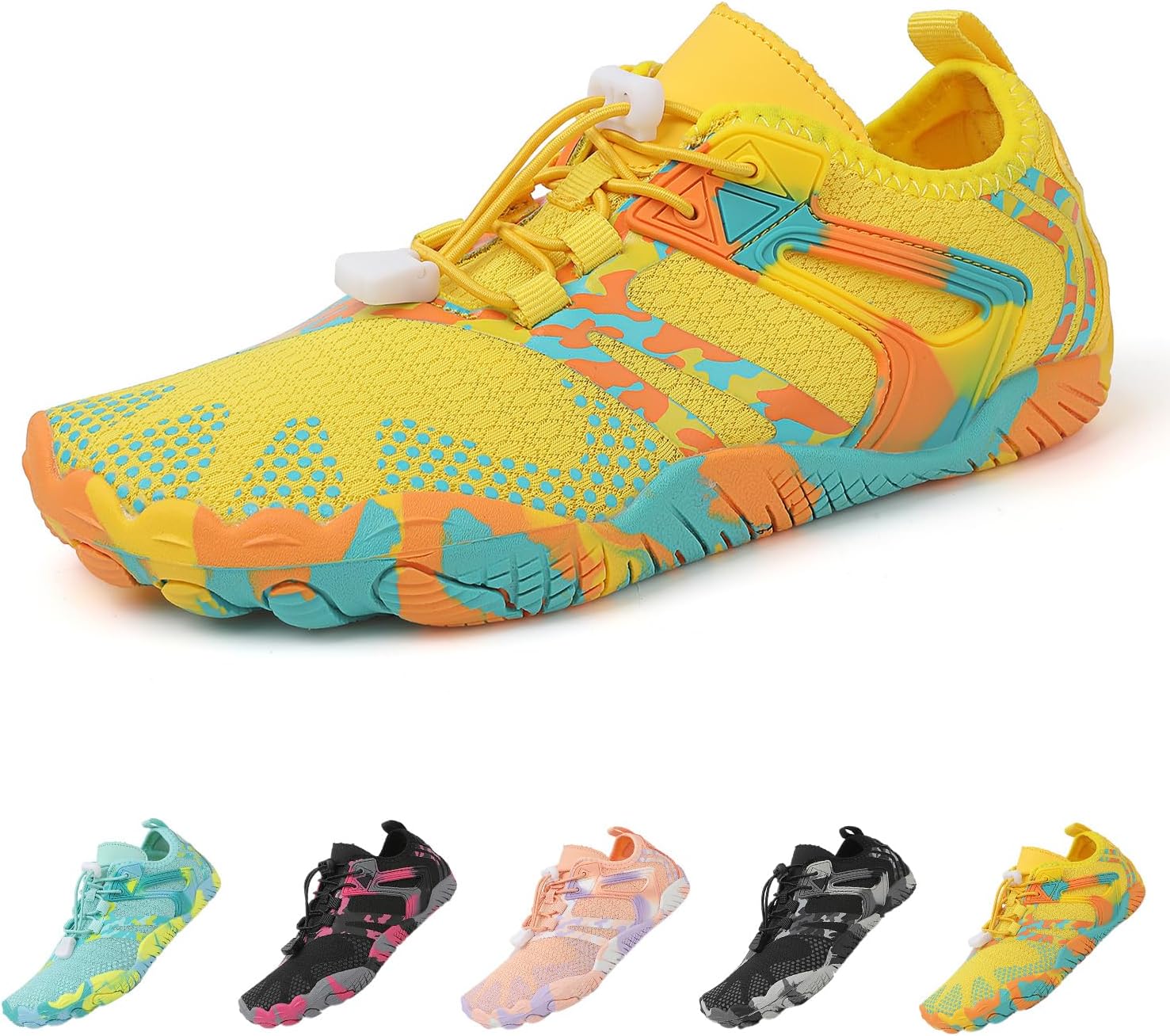 

Камуфляжные водные туфли для мужчин и женщин, обувь для плавания, быстросохнущие водные носки, подходящие для пеших прогулок, серфинга, катания на лодках, йоги и активного отдыха на воде Suxiaur, желтый