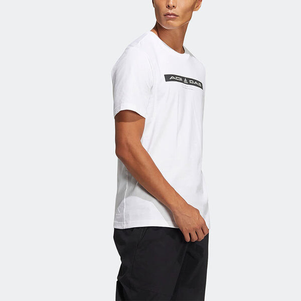 Футболка adidas TH Refbar Tee Alphabet Pattern Printing Sports Short Sleeve White, мультиколор — фото 4