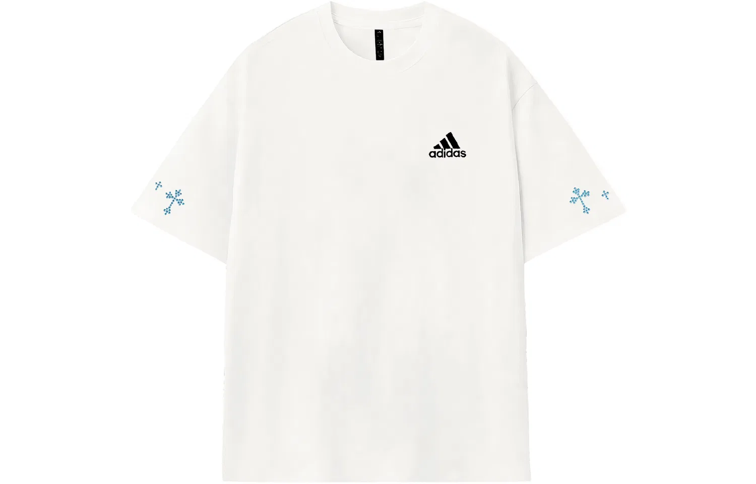 Футболка хлопковая Adidas MUST HAVES Ecru Blue Diamond