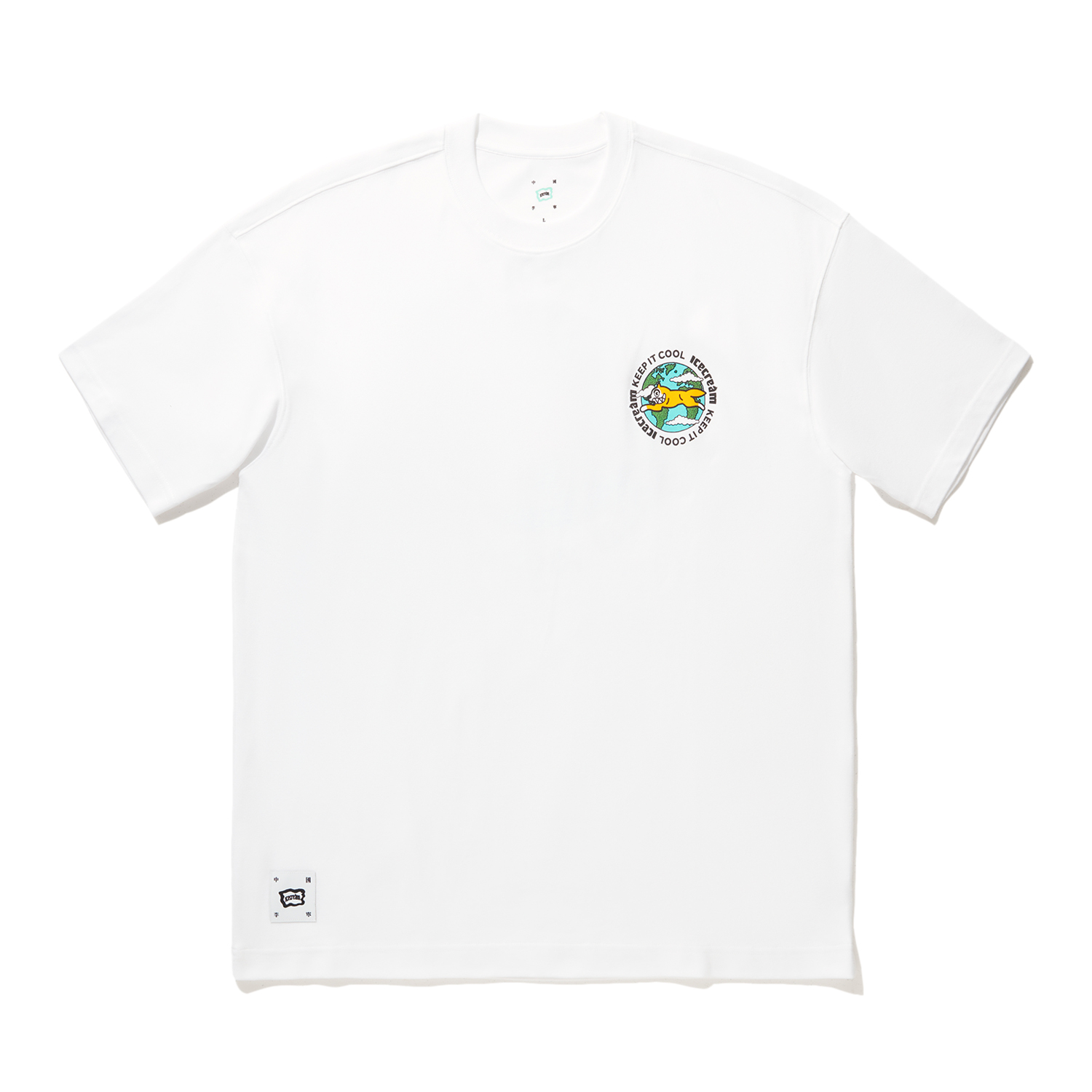 

LiNing Футболка ICECREAM мужская стандартная белая, Белый, LiNing Футболка ICECREAM мужская стандартная белая