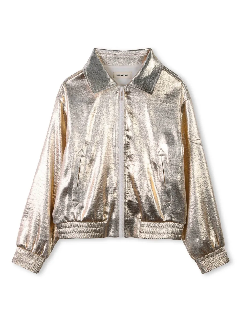 

Бомбер на молнии Zadig & Voltaire Kids, золотой