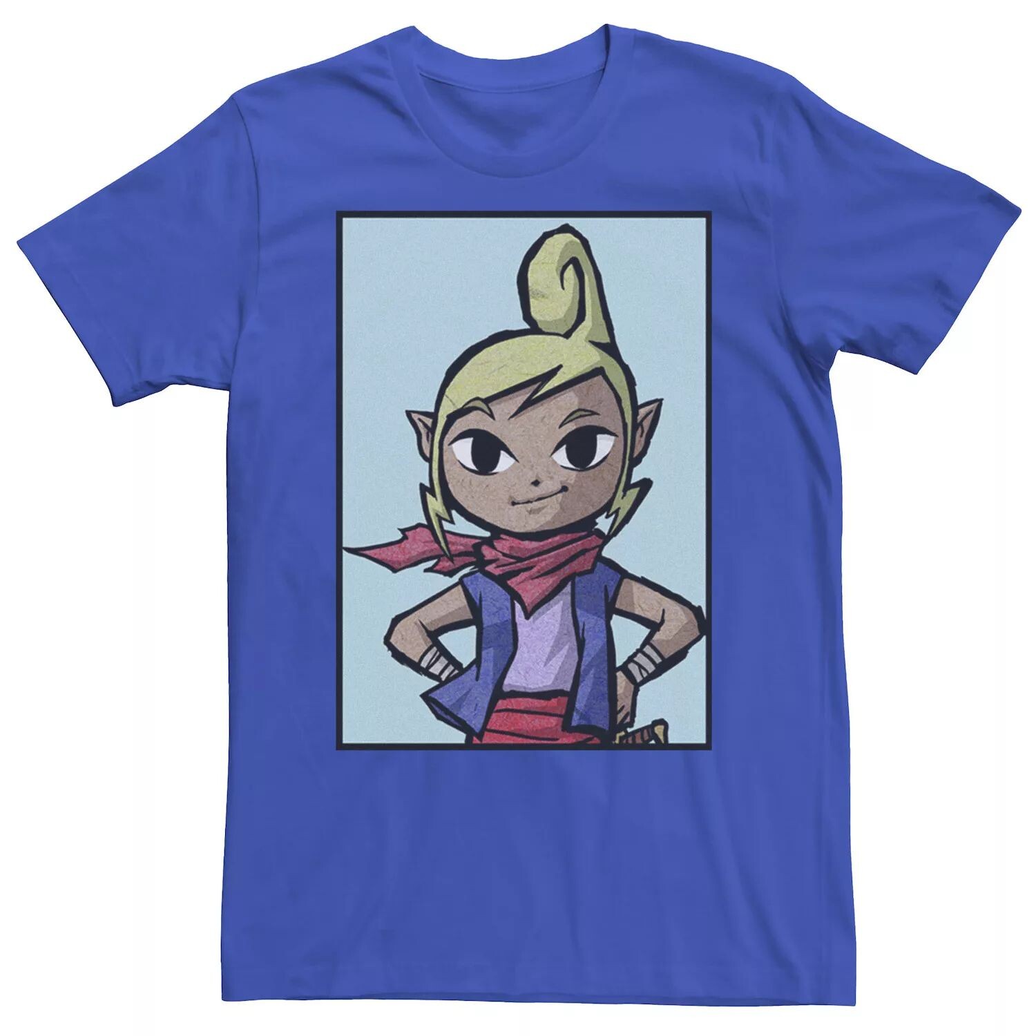 

Мужская синяя футболка Legend of Zelda Tetra Hands On Hips Licensed Character, Синий, Мужская синяя футболка Legend of Zelda Tetra Hands On Hips Licensed Character