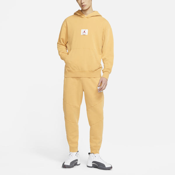 Толстовка Air Jordan MENS Logo Print Long Sleeve Yellow, коричневый — фото 4