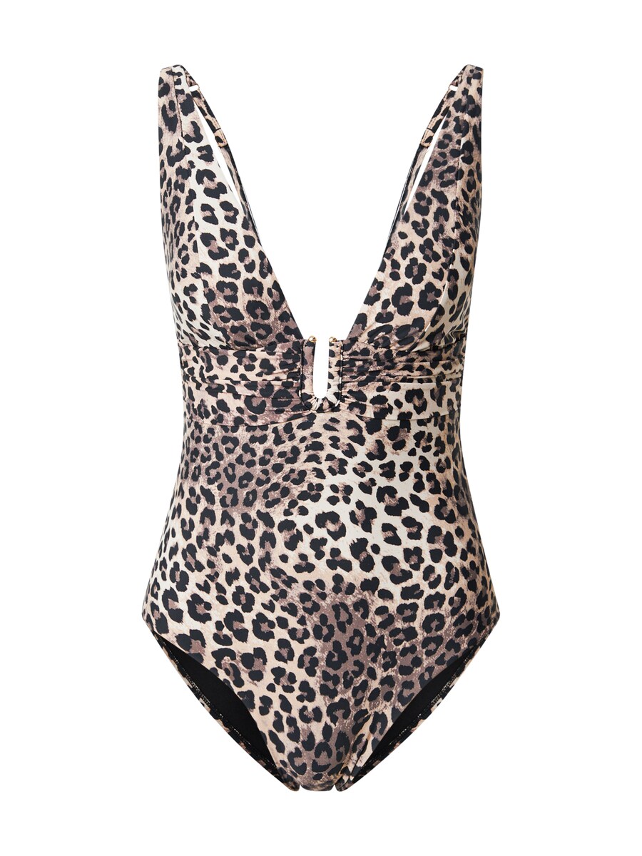 

Треугольный купальник Hunkemöller Luxe Animalia, цвет Cappuccino/Dark brown