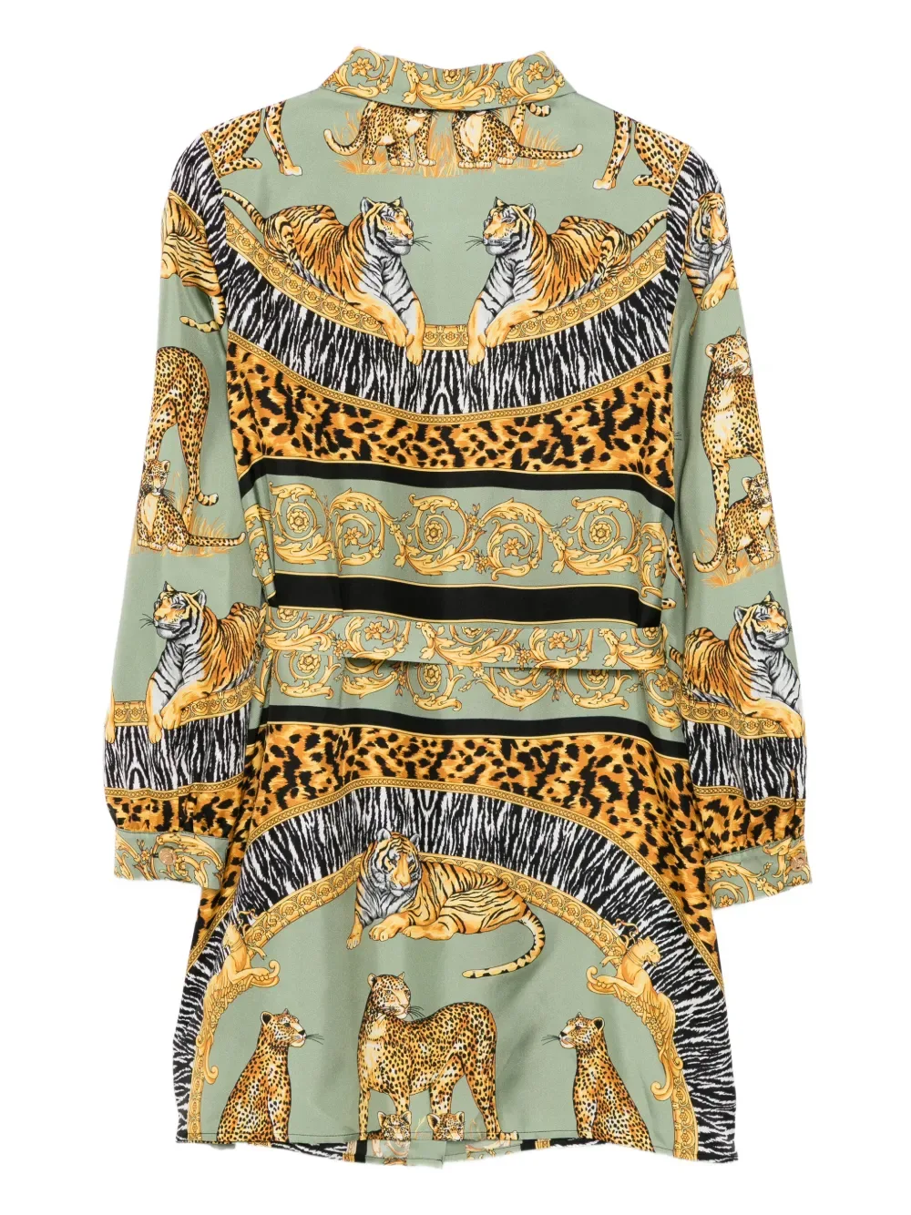 Платье с принтом по всей поверхности Versace Kids, зеленый — фото 2