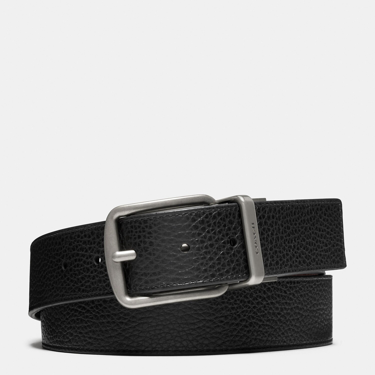 

Двусторонний ремень с пряжкой Coach Outlet, 38 мм, цвет Black Dark Brown