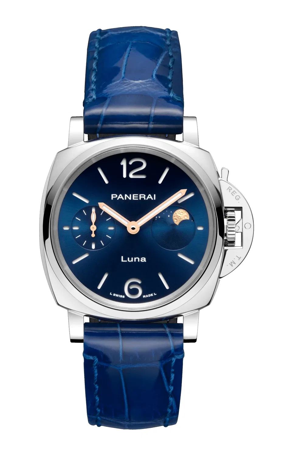 ЛЮМИНОР ДУЭ ЛУНА - PAM01558 PANERAI, серебряный