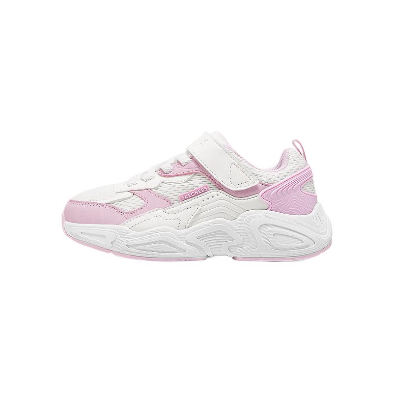 

Износостойкие термокроссовки для детей, низкие, для повседневной носки Skechers Kids, белый/розовый