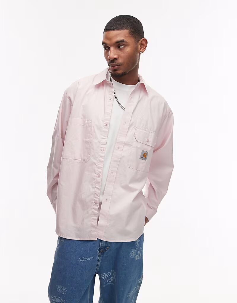 

Рубашка Carhartt WIP irwin светло-розового цвета