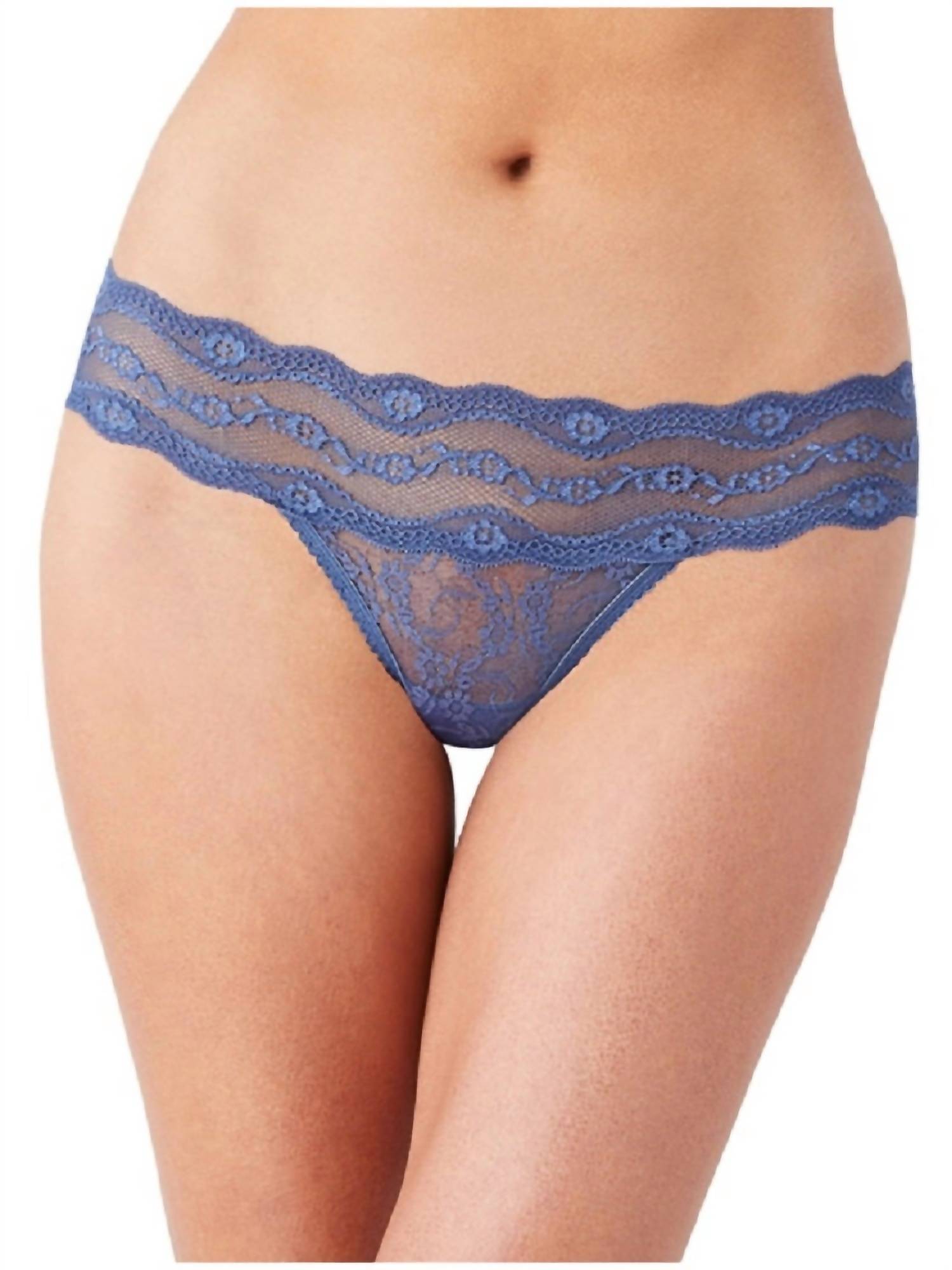 

Трусики-стринги Lace Kiss цвета Vintage Indigo Wacoal