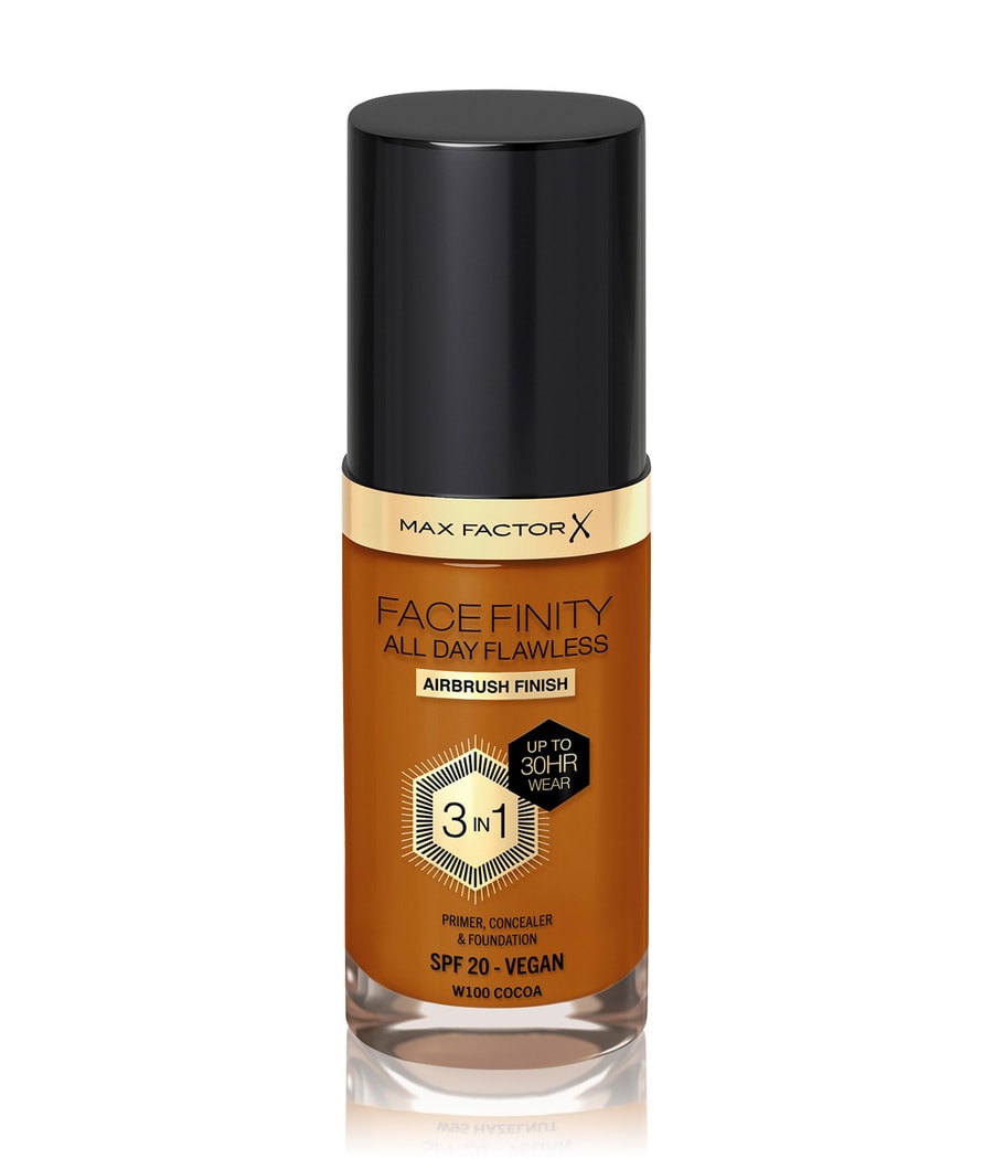 

Жидкая основа Max Factor Facefinity All Day Flawless Foundation, Nr. 100. Cocoa, 30 ml