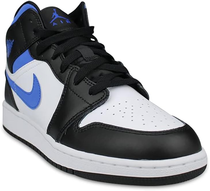 Детские кроссовки Nike Air Jordan 1 Mid, белый/синий/черный — фото 3