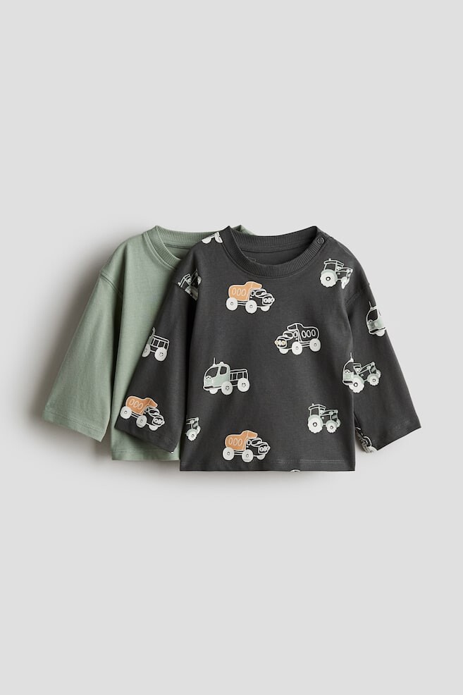 

Комплект из 2 рубашек с длинными рукавами H&M, зеленый