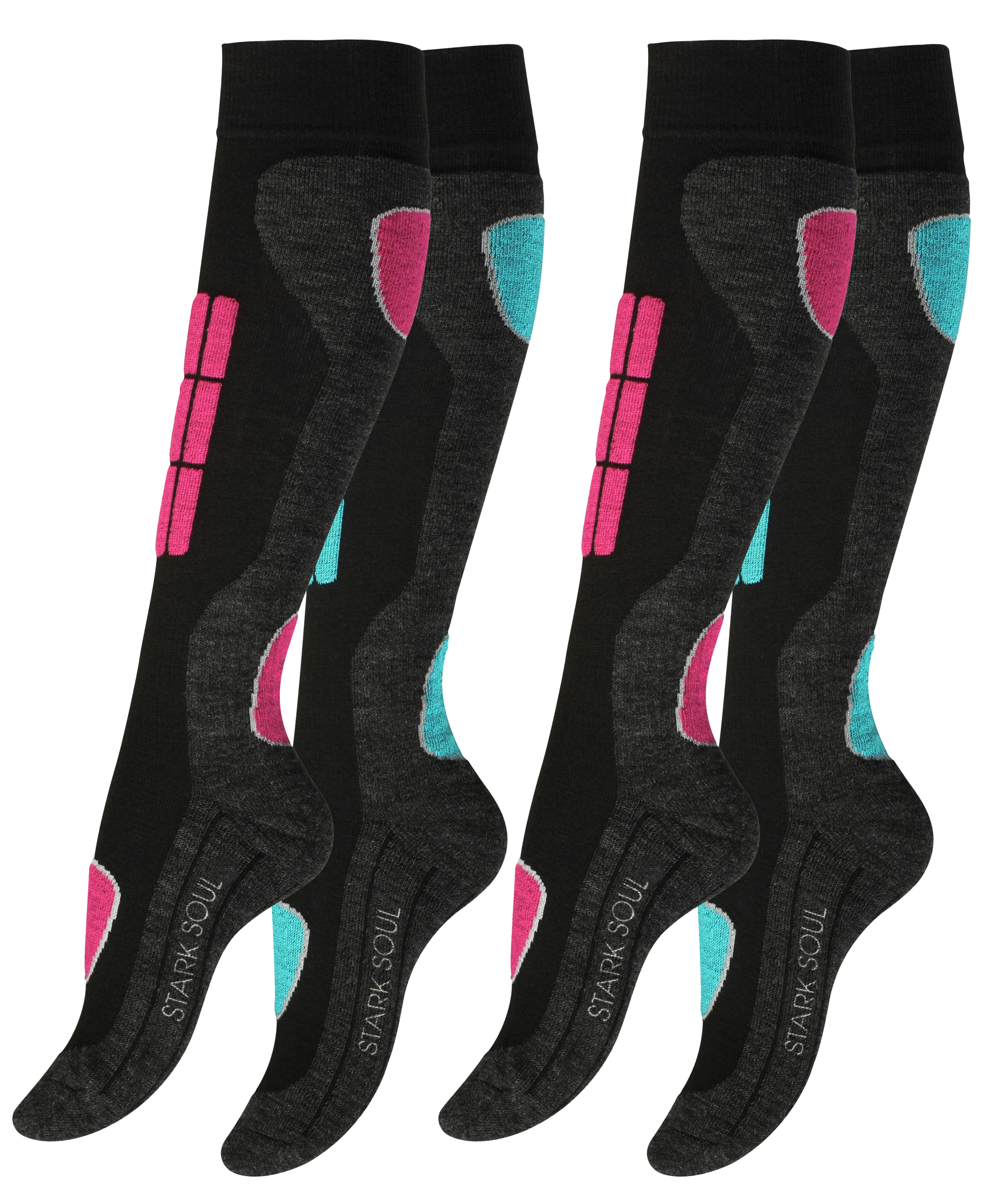 

Носки Stark Soul Ski 2 шт Wintersport, Spezialpolsterung, цвет pink/turquoise