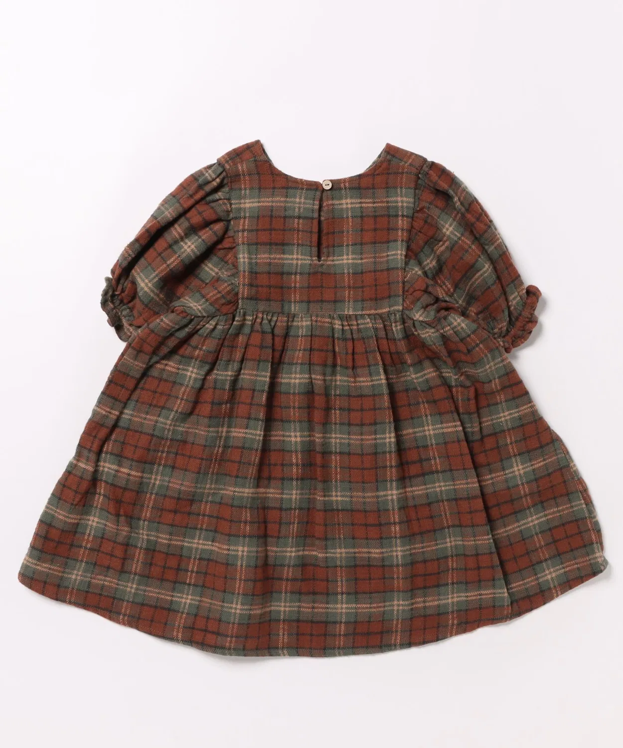 Платье Rylee + Cru Holiday Plaid с паф-рукавами, коричневое — фото 2