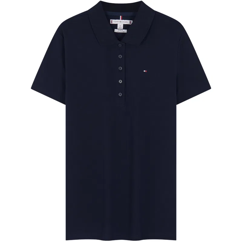 Поло женское хлопковое Tommy Hilfiger красное — фото 3