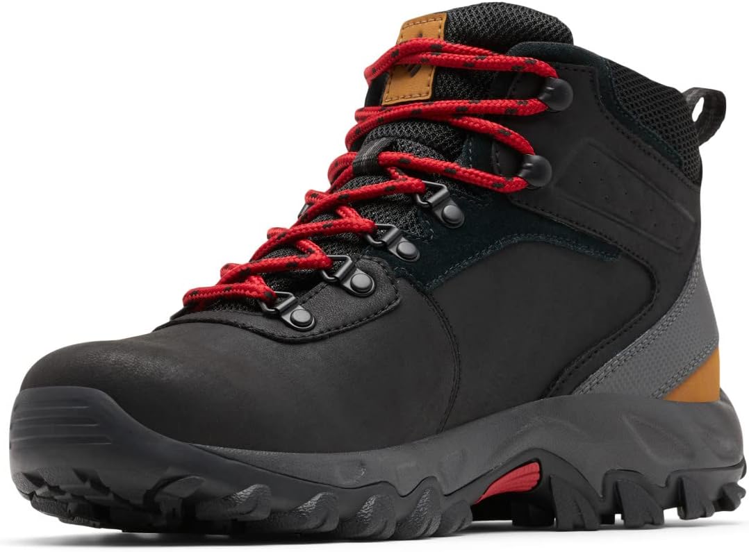 Columbia мужские треккинговые ботинки Newton Ridge Plus II Waterproof, Black/Shark — фото 2