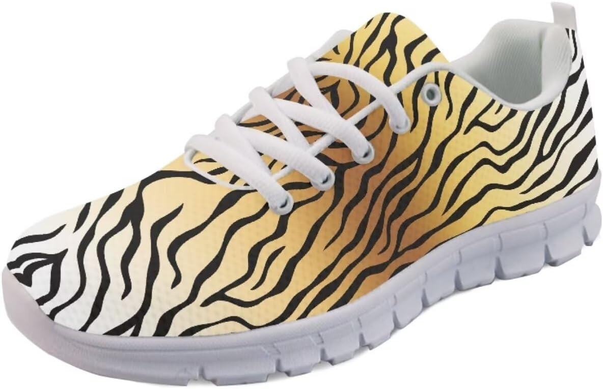 

Женские слипоны кроссовки для ходьбы, тенниса и бега, весенне-летние кроссовки с цветочным принтом, легкие для спортзала, путешествий и работы Getelinseng, Zebra Stripe