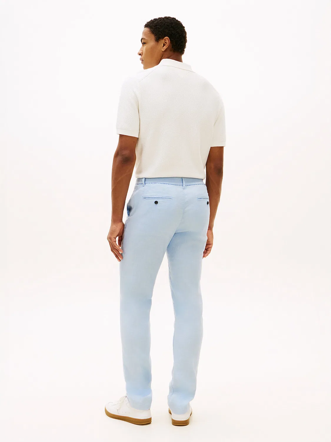 Узкие брюки-чиносы Tommy Hilfiger, Pastel Blue — фото 4