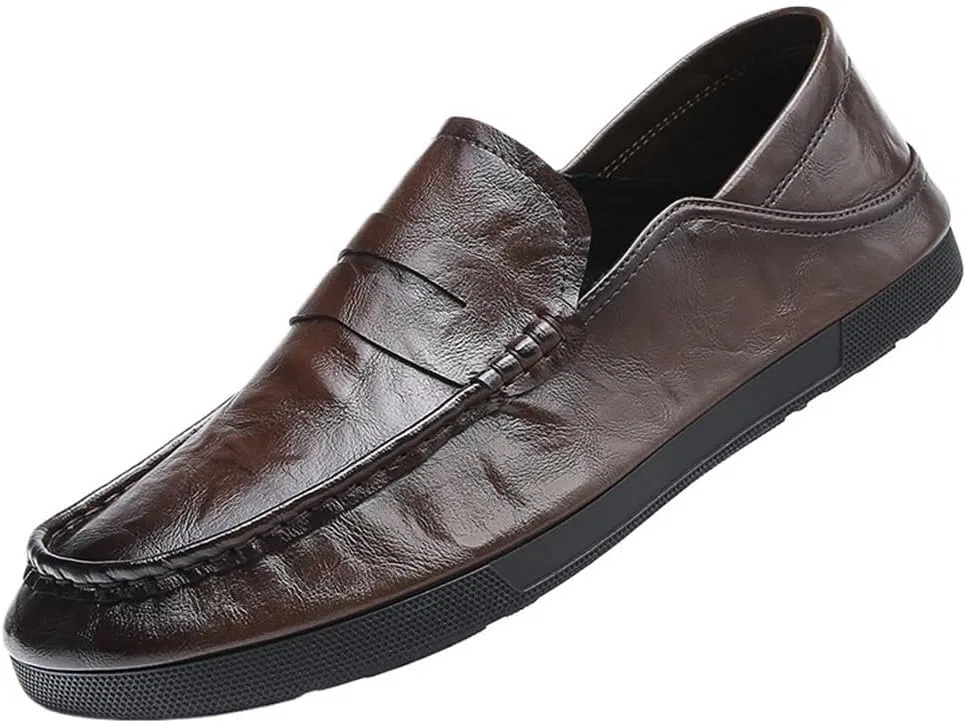 Туфли кожаные мужские, Loafers, коричневый DHFIRUFSHLO