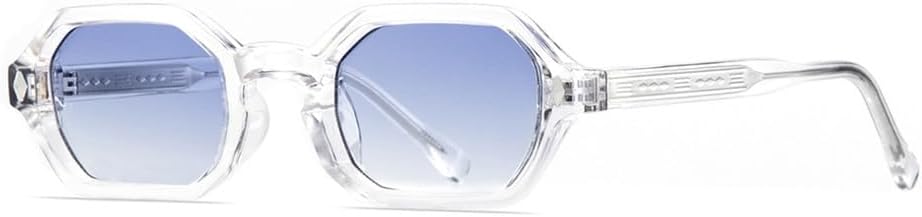 

Солнцезащитные очки UV400 - маленькая оправа в стиле панк с заклепками, подходят для вождения, для женщин и мужчин, бега и занятий спортом на открытом воздухе generic, Clear Blue