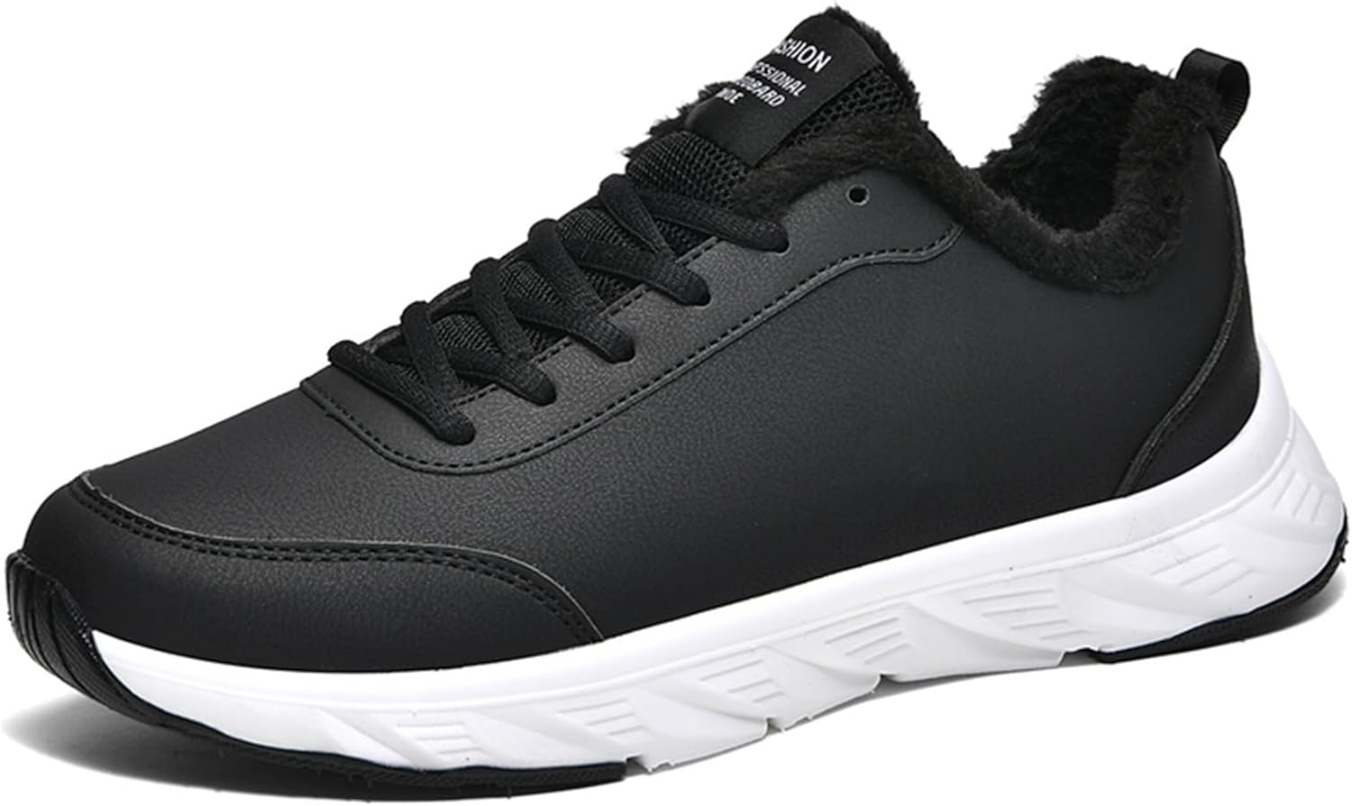 

Мужские зимние кроссовки с флисовой подкладкой, модные спортивные повседневные, легкие, для ходьбы и бега Generic, белый/черный