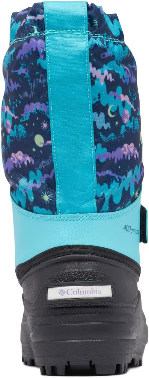 Columbia Unisex-Child Powderbug Forty Print зимние ботинки, Geyser/Paisley Purple — фото 4