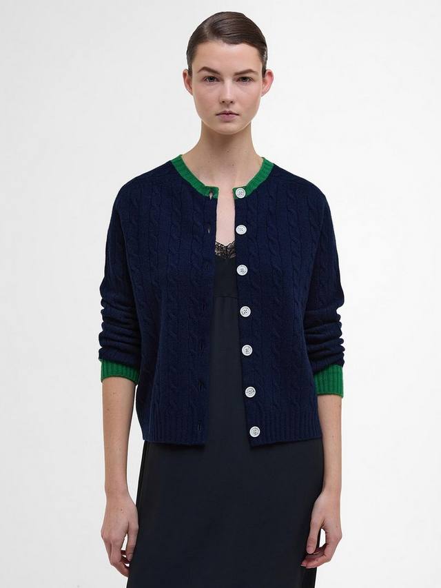 

Шерстяной кардиган от алексы сэмми Barbour, цвет Navy/Green