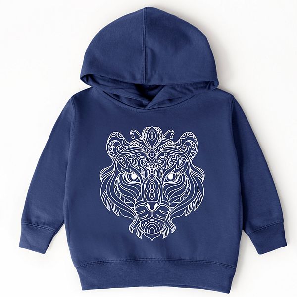 

Толстовка с капюшоном Tiger face mandala для малышей The Juniper Shop, Navy