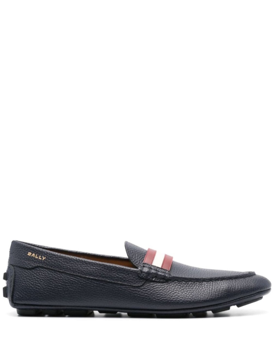 

Bally полосатые кожаные мокасины, синий