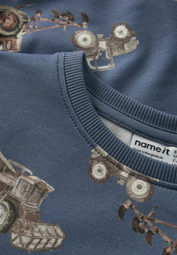 Свитшот из органического хлопка Name It, винтажный индиго — фото 3