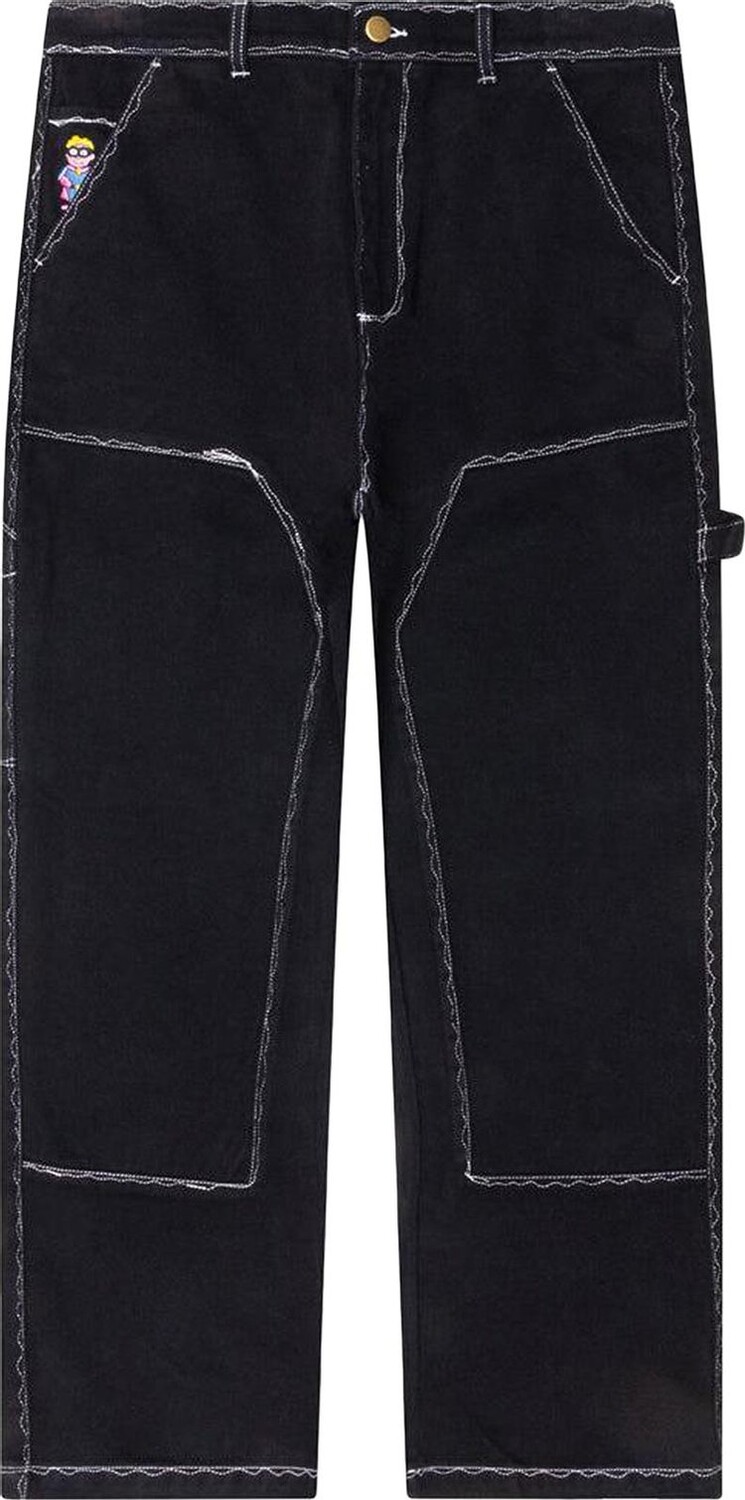

Брюки KidSuper Messy Stitched Work 'Black', черный