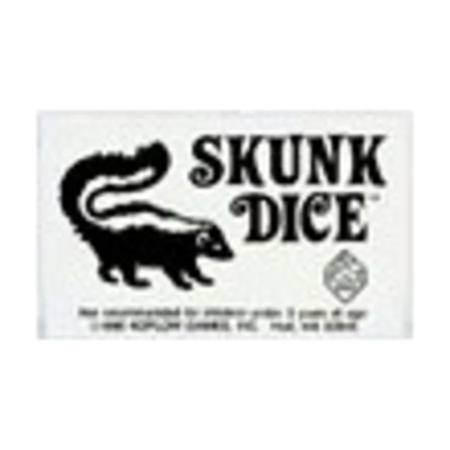 

Игральные кости Skunk d6, 16 мм — белые с черным (5), Dice - Animal