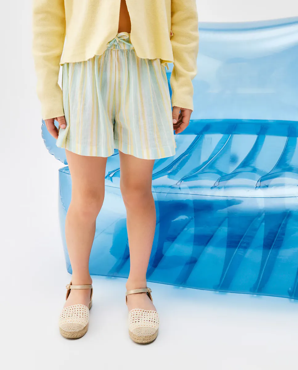 

Шорты-бермуды для девочек с клешем Kids El Corte Inglés, синий